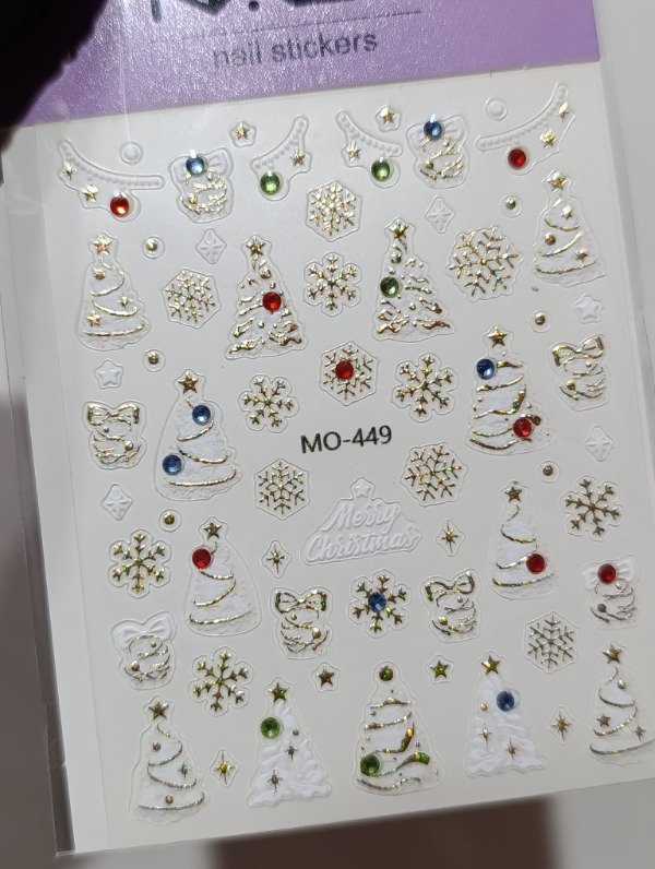 Producto - Stickers arbolito navidad dorado con strass
