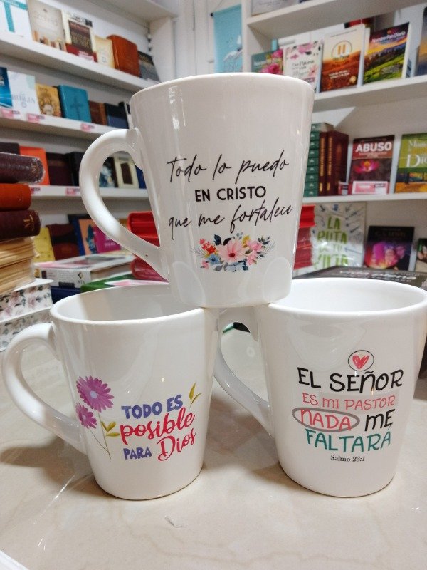 Producto - TAZAS de CERAMICA variedad de diseños CONICAS