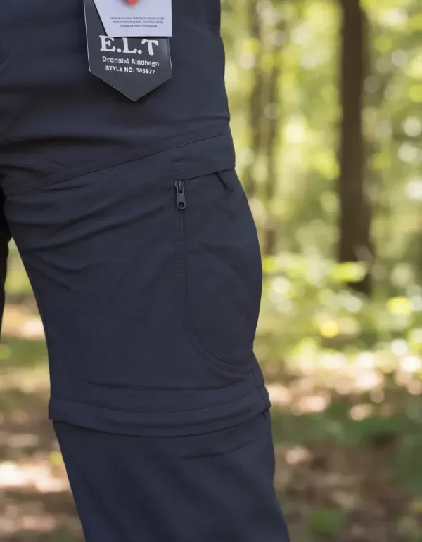 Pantalón desmontable 2 en 1 secado rápido azul — imagen 3