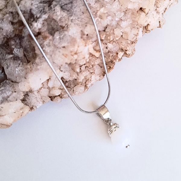 Producto - Collar esfera de Cuarzo Blanco