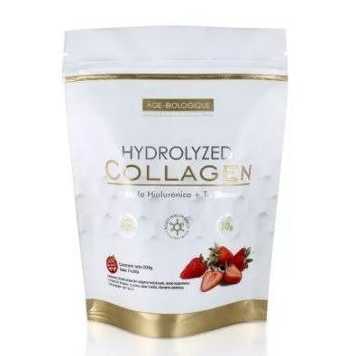 Producto - COLAGENO HIDROLIZED + AC HIAL +TE BLANCO,VIT C X 200 GRS FRUTILLA AGE BIOLOGIQUE