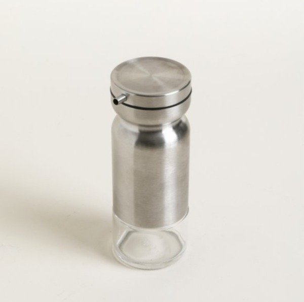 Producto - ACEITERA VIDRIO Y ACERO TAPA RECTA 350 ML