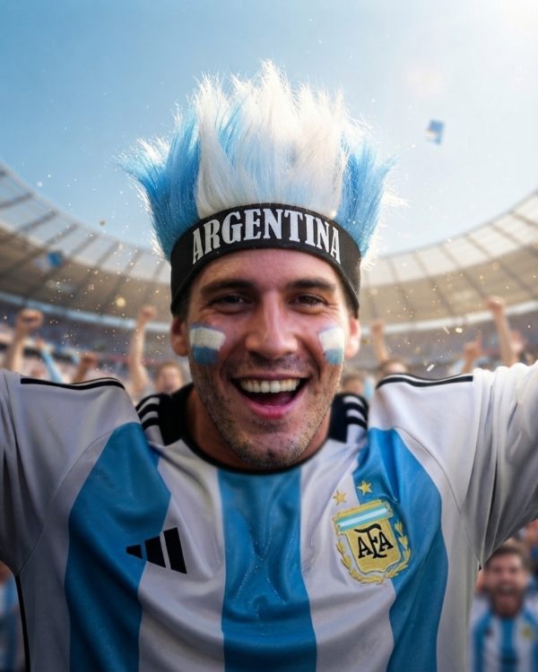 Producto - Vincha De Argentina Con Pelos Celestes Y Blancos - 0