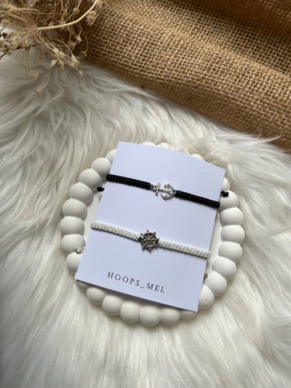 Producto - Pulseritas para compartir ancla y timón nyb