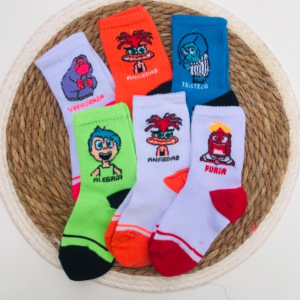 Producto - Pack X6 Media Caña Comic Kids Intensamente