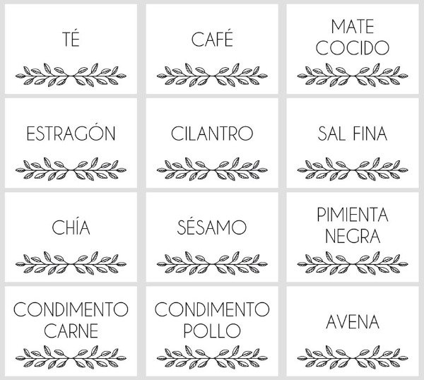 Producto - Plancha de etiquetas para frascos Cartago 102 - 1