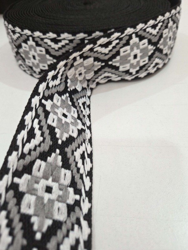 Producto - Cinta Jac 50mm persa gris y blanco x mt