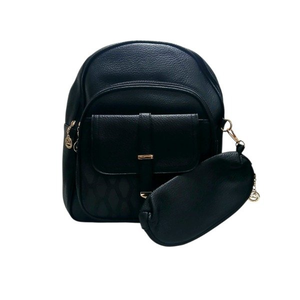 Producto - Mochila I RUN ecocuero c/cartuchera negro