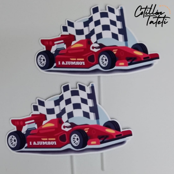 Producto - TOPPER AUTO DE CARRERA - 2 UNIDADES