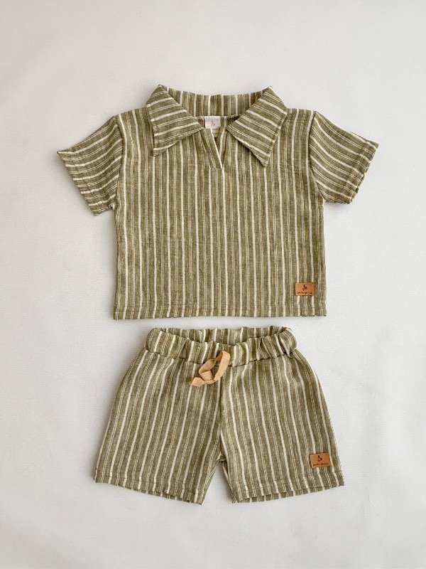 Producto - Conjunto Ciro rayado malva - 0