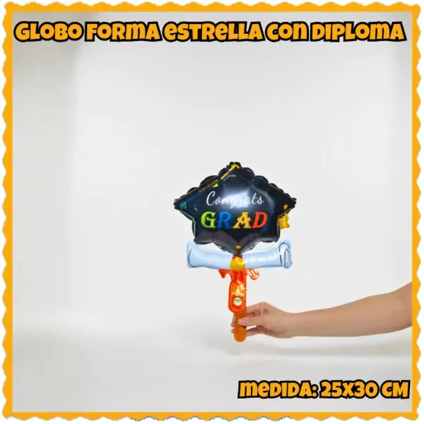 Producto - Globo graduación  birrete con diploma mini