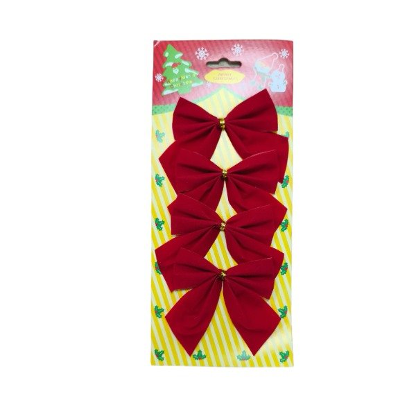 Producto - Moño Rojo Felpa x4 Unidades