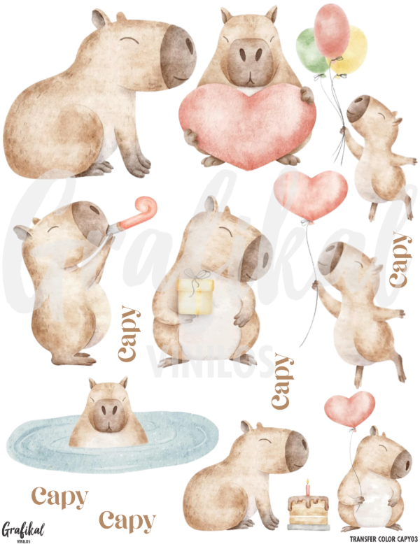 Producto - Transfer Color  Capy 003