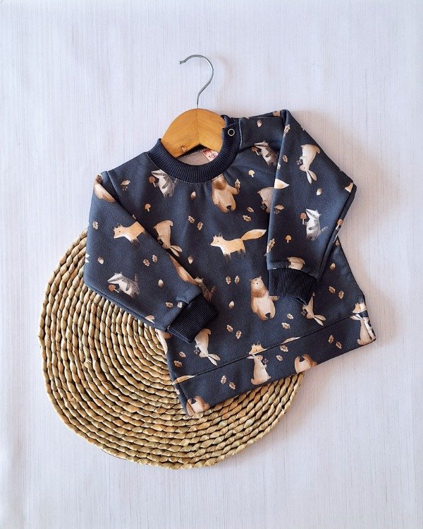 Producto - Buzo Frizado Est. Digital Animalitos Azul