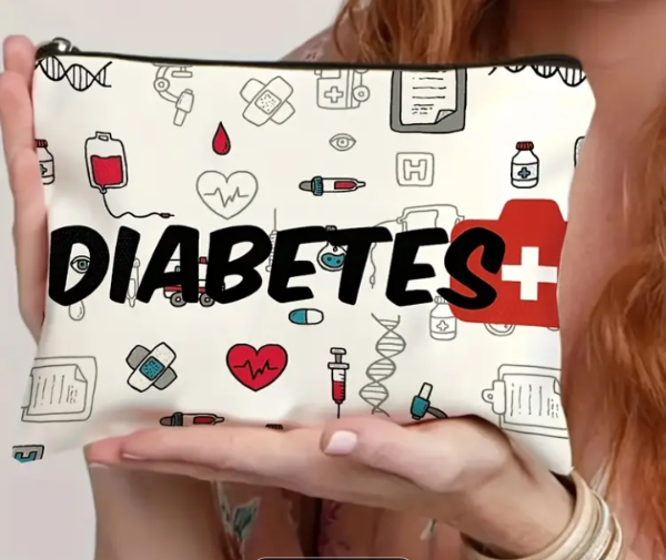 Producto - Estuche tela reforzada Diabetes rojo