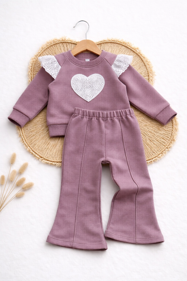 Producto - CONJUNTO CORAZÓN ORQUIDEA (BUZO + PANTALÓN OXFORD)