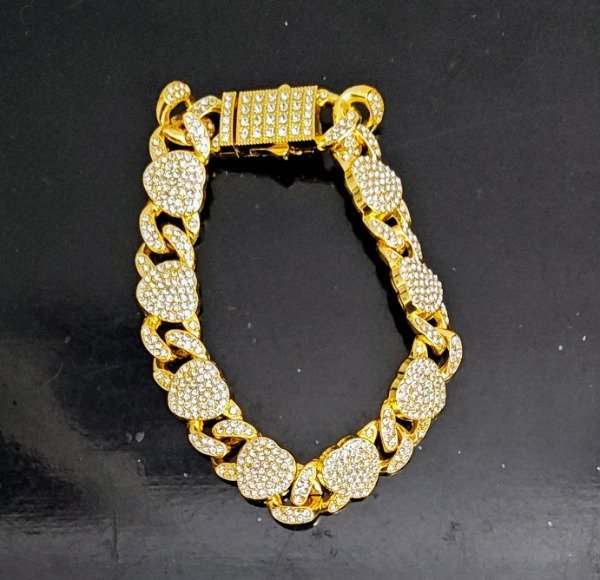 Producto - Pulsera Eslabón 1,4 cm Cubano Corazones