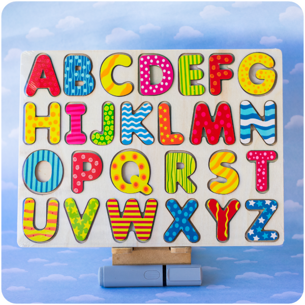 Producto - Encastre de Madera Abecedario - Aprender las Letras de la A a la Z