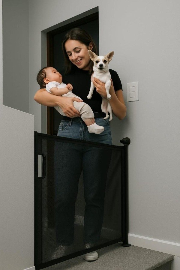 Producto - Puerta de Protección Seguridad bebes niños mascotas negra