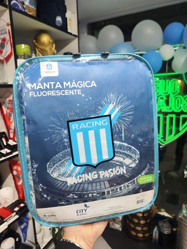 Producto - Frazada Racing Club Manta Mágica Fluorescente