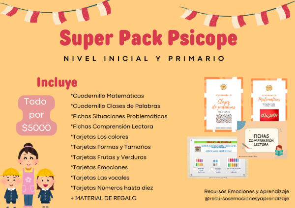 Producto - SUPER PACK  PSICOPEDAGOGÍA
