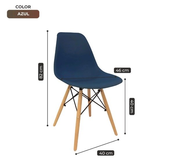 Producto - Silla de comedor "EAMS" Set x4 - Super Reforzadas - OFERTA!! - 10