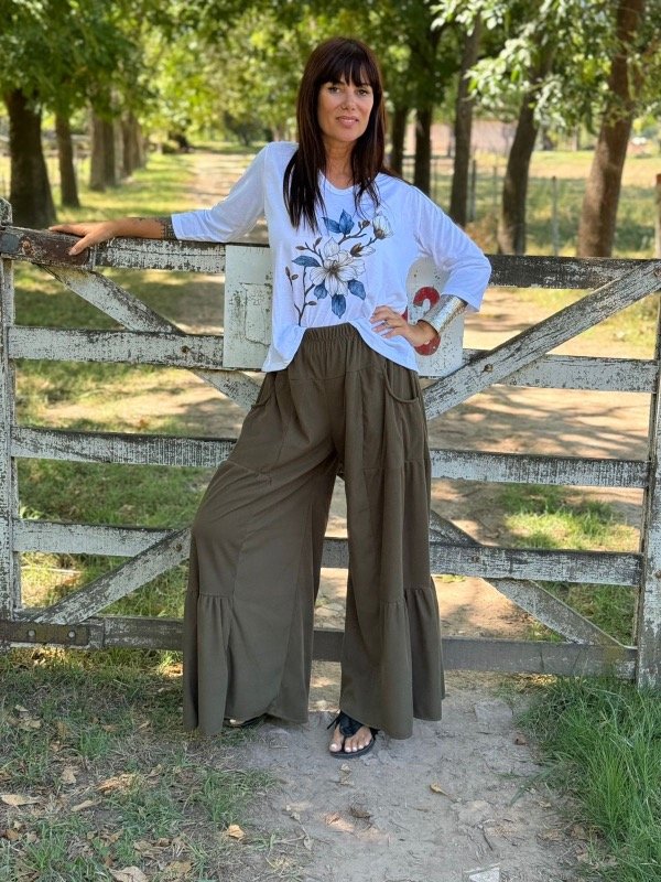 Producto - Pantalón tipo corderoy verde oliva