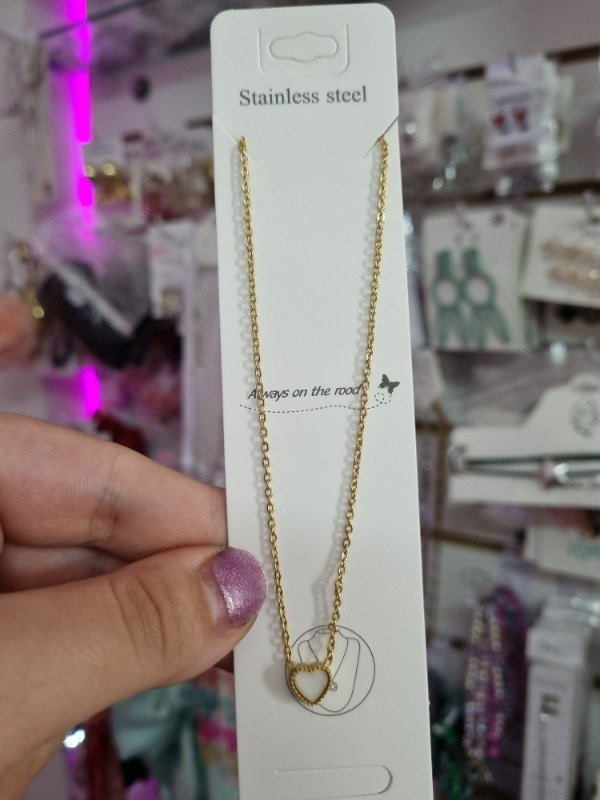 Producto - Collar Corazon de Nacar AQ/AD - 1