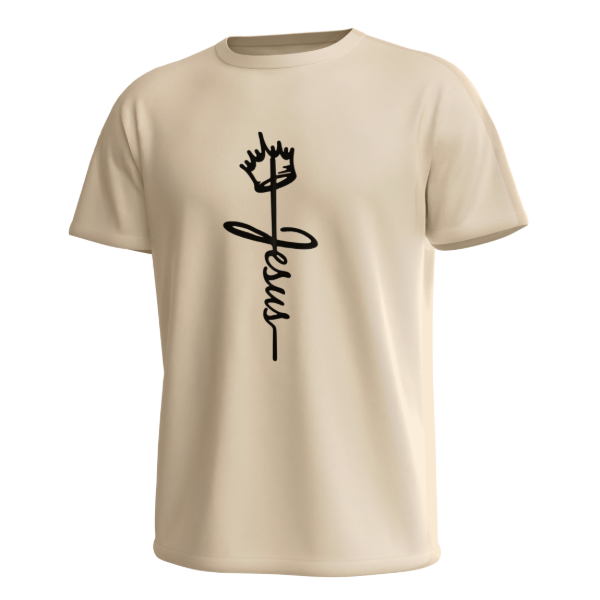 Producto - PROMO Remera Talle Del 1 Al 8 (CRUZ CORON JESÚS) NATURAL (X1 UNIDAD)