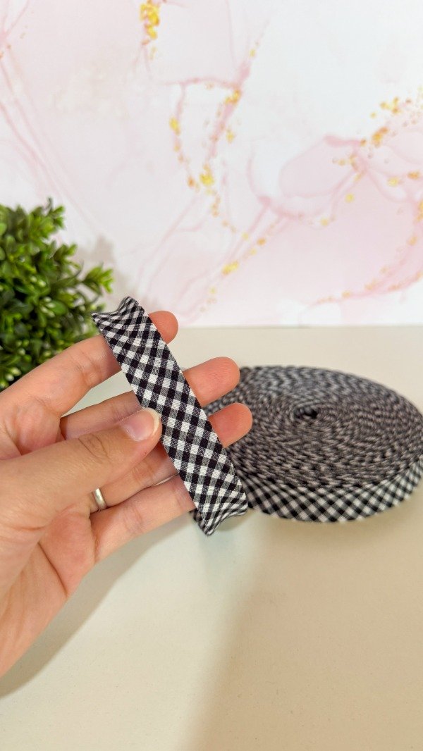 Producto - Cinta bies cuadrille negro - 3mts