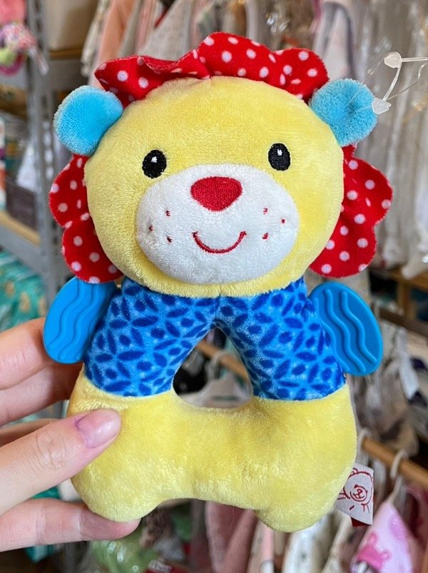 Producto - Peluche sonajero con Mordillo de silicona leon