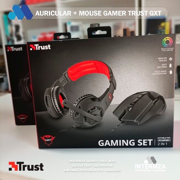 Producto - AURICULAR + MOUSE GAMER TRUST GXT784