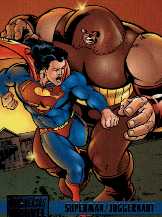 Producto - 1995 Fleer DC vs. Marvel Comics #80 - Superman / Juggernaut BTL
