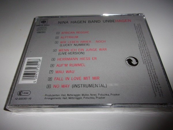 Producto - CD NINA HAGEN BAND UNBEHAGEN NUEVO EUROPEO L51 - 1