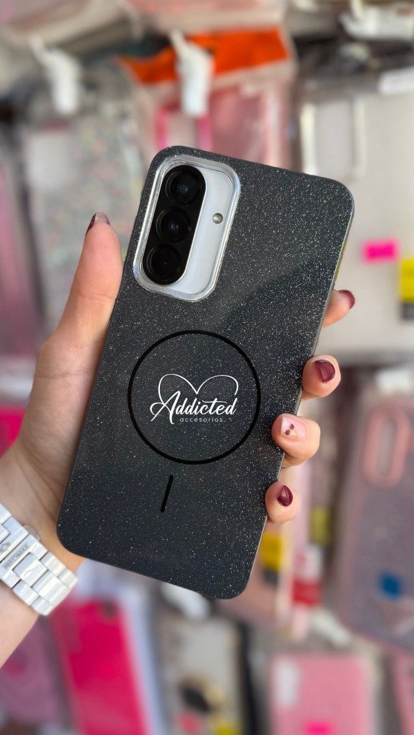 Producto - Case magsafe brillantina negro