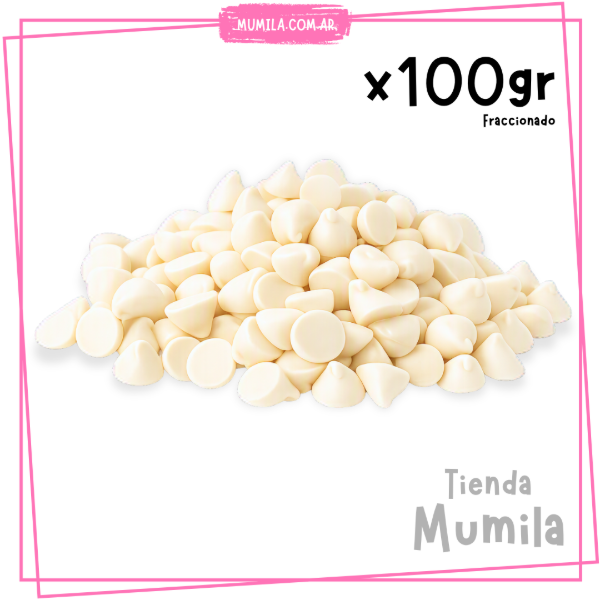Producto - Chips de chocolate Alpino Mapsa Blanco x100gr