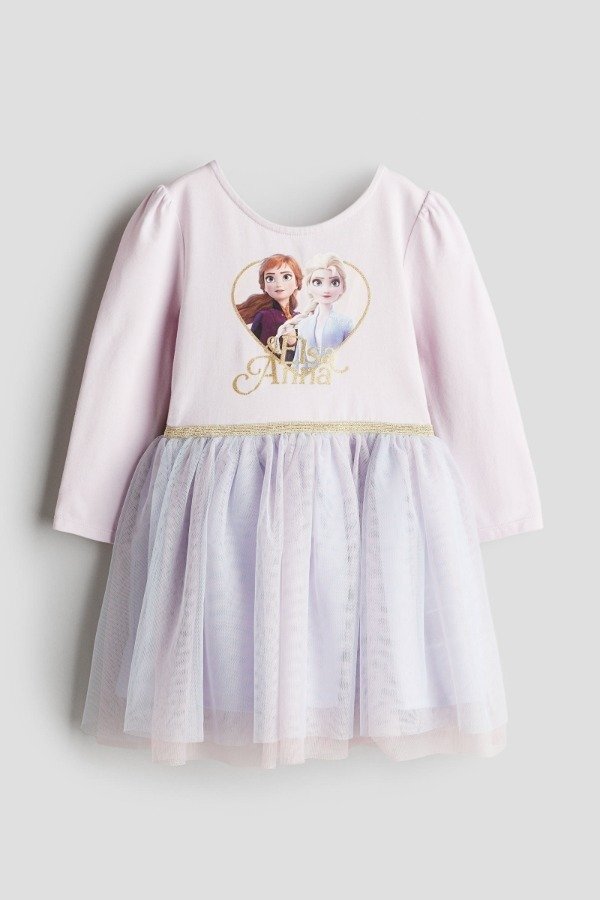 Producto - HyM. Vestido con pollera de tul rosa frozen