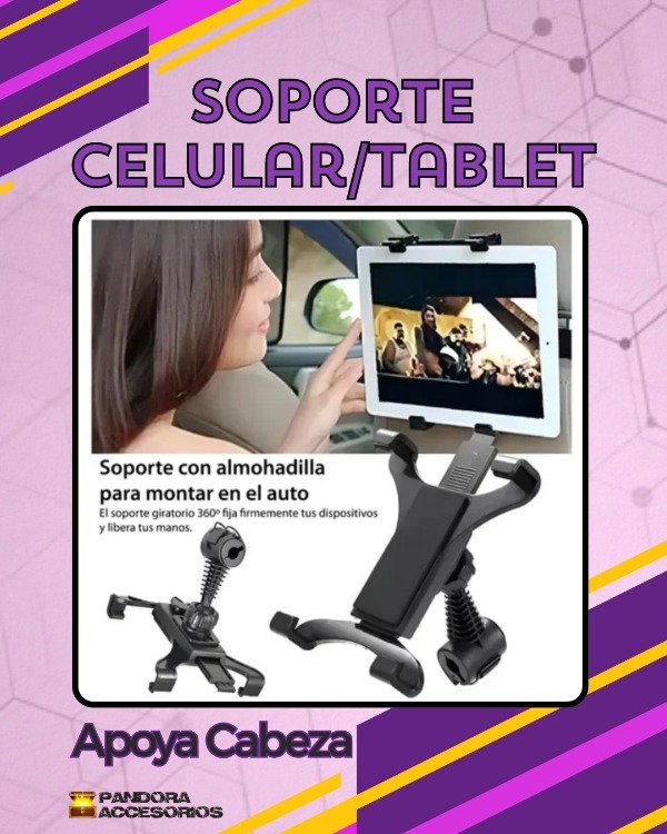 Producto - Soporte Celular/Tablet Apoya Cabeza Auto