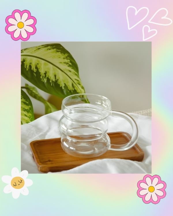 Producto - Taza Vidrio Burbujas