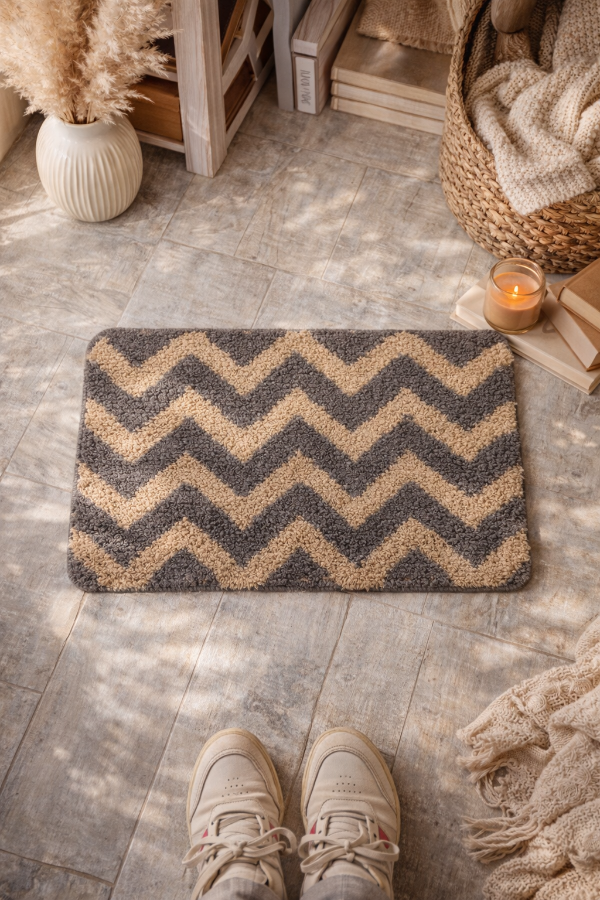 Producto - Alfombra Ondas Earth - Tramado Premium