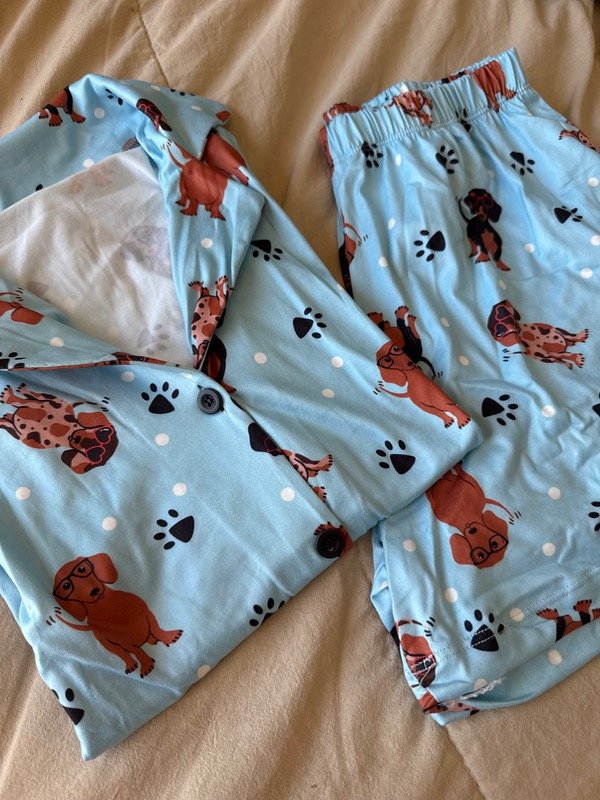 Producto - Pijama corro camisero salchi celeste