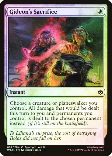 Producto - Gideon's Sacrifice Foil  War of the Spark