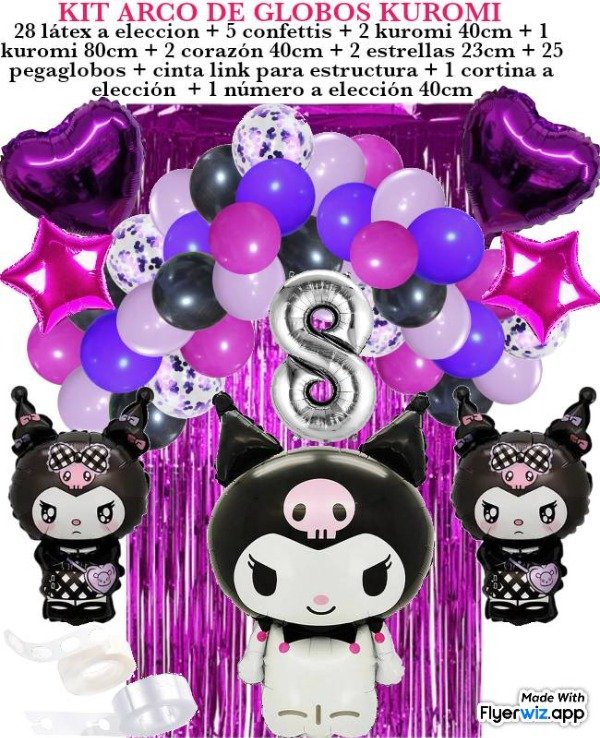 Producto - Arco de globos kuromi