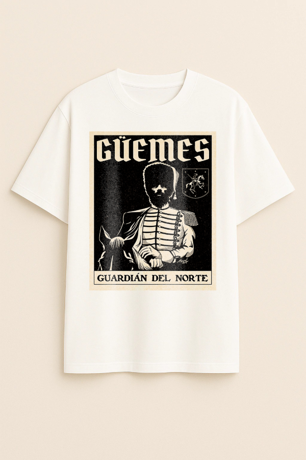 Producto - Güemes, Guardián del Norte (Oversize Unisex Blanca Frontal)