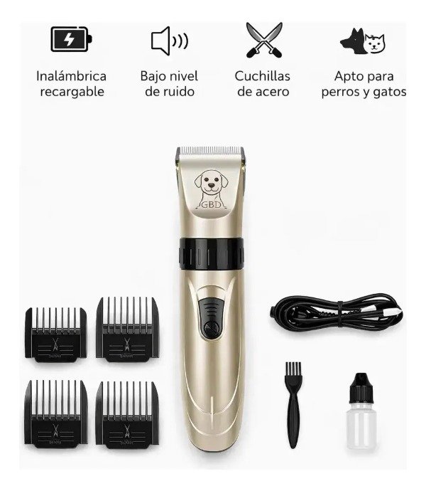 Producto - Maquina Cortadora De Pelo Para Mascotas Recargable USB Inalámbrica - 4