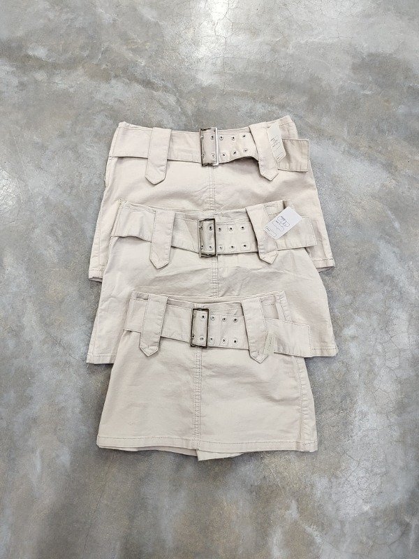 Producto - Short pollera jeans beige