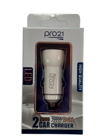 Producto - CARGADOR AUTO PRO21 2 SALIDAS USB A