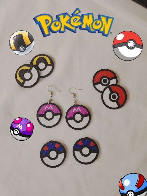 Producto - Aros Pokemon Pokeball (varios diseños)