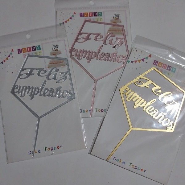 Producto - Toppers Acrilicos Feliz Cumple