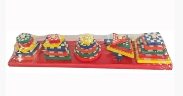 Producto - Encastre Madera 5 Figuras Geometricas